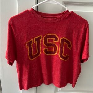 Red USC Crop Top